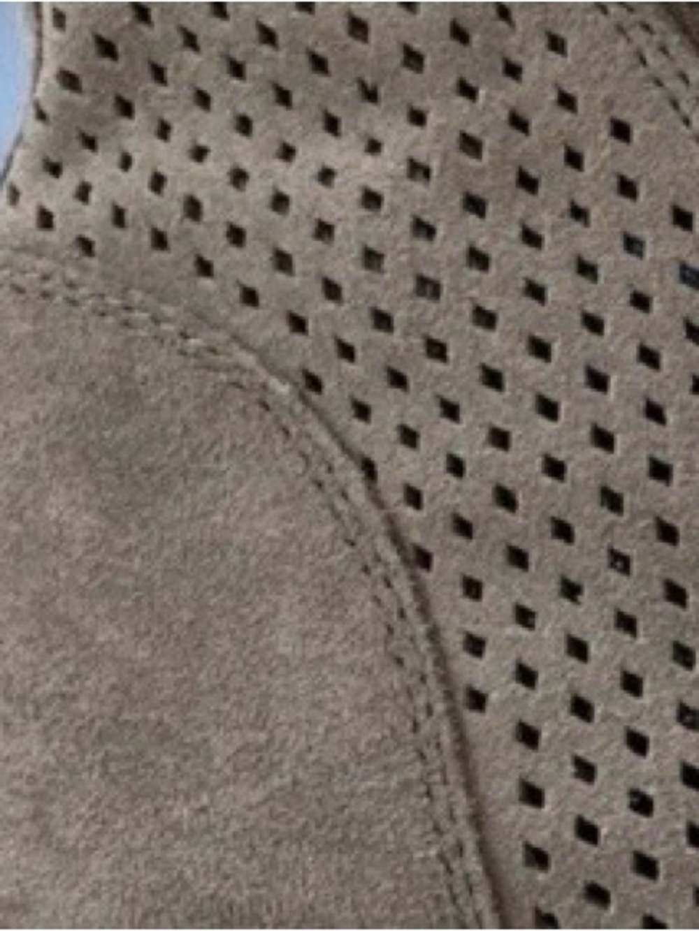 Steve Madden Taupe Perforated Wedge Sneaker Bootie with Side Zip - Picture 7 of 7